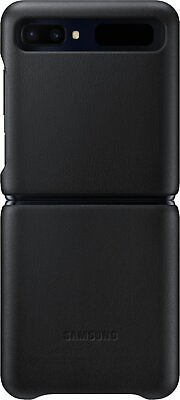 #ad Original Samsung Flip Leather Cover Case for Samsung Galaxy Z Flip Black