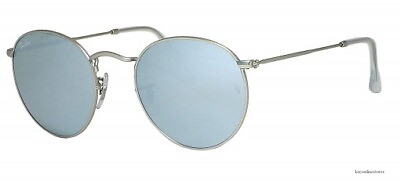 #ad #ad Ray Ban Round Silver 3447 019 30 Mirrored Sunglasses 50mm New