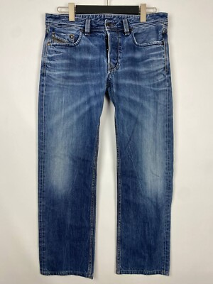 #ad DIESEL LARKEE 008M2 Wash Denim REGULAR STRAIGHT Jeans W32 L32 Button Fly $46.71