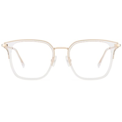 #ad Square Acetate Glasses Frames for Men Women Acetate Metal Eyeglasses Transparent