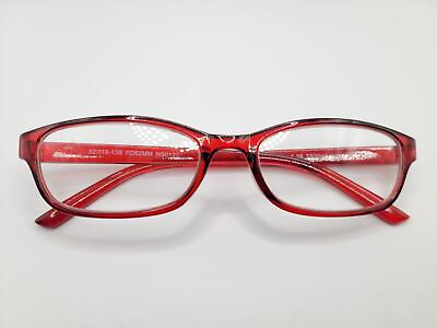 #ad Womens Oval Reading Glasses 1.25 Strength Red Frame