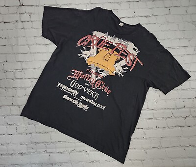 #ad Motley Crue Fest 2 2009 Concert Tour T Shirt Size XL Graphic Tee Black $33.95