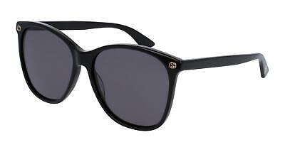 #ad NEW Gucci Sensual Romantic GG 0024S Sunglasses 001 Black 100% AUTHENTIC