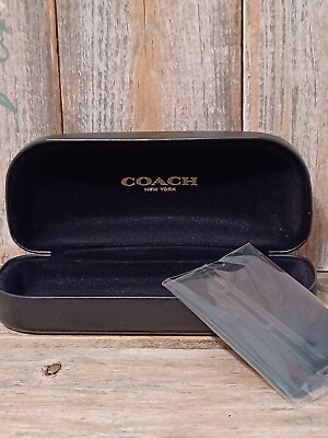 #ad Coach Glasses Case W Cleaning Cloth Clamshell Some Wear on Bottom