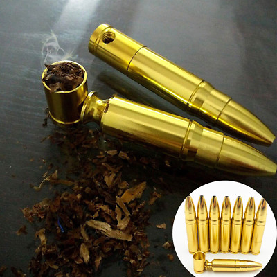 #ad Metal Tobacco Pipes Creative Smoking Smoke Pipe Gold Herb Grinder Tobacco Pipe
