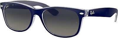 #ad Ray Ban New Wayfarer Sunglasses Blue Matte Grey 55mm