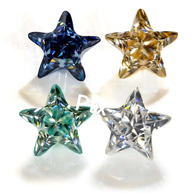 #ad Loose Gemstones Moissanite Star Shaped 6.5MM D Color VVS1 Positive Authentic Gem