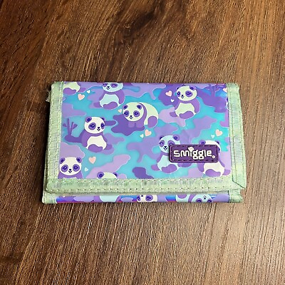 #ad Smiggle Panda Purple Shine Wallet Youth OS
