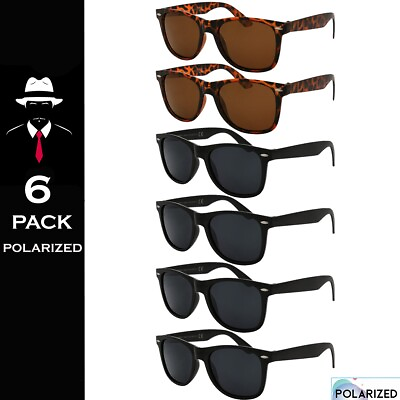 #ad Polarized Sunglasses Wayfare Sunglasses 6 Pack Classic Black and Demi Color