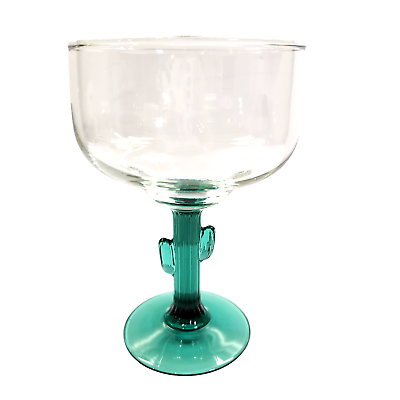 #ad Libbey Margarita Cactus Green Stemmed Glass 12 FL OZ Drinkware