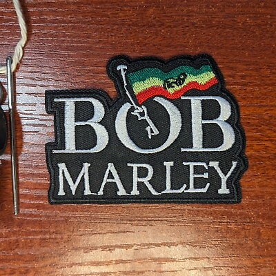 #ad Bob Marley Patch Reggae Rastafari Jamaica Music Embroidered Iron On 2.75x3.5quot;