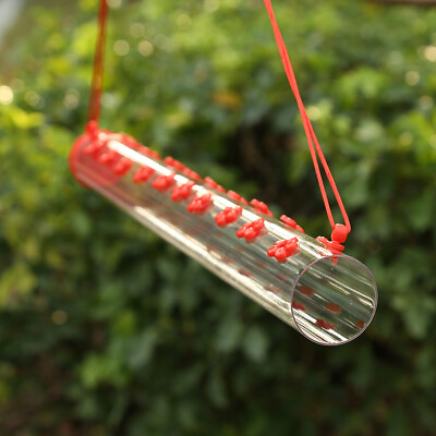#ad Outdoors Hanging Hummingbird Feeders Red Transparent Tube Garden Fast