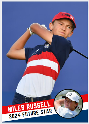 #ad 2024 Miles Russell Future Stars Golf Rookie Card Pro Golfer