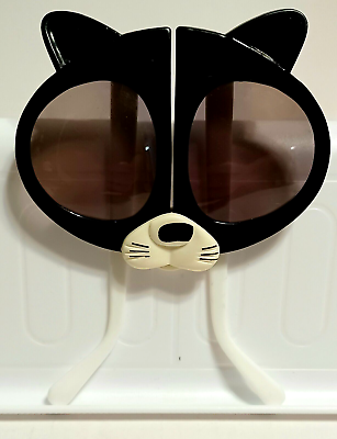 #ad Novelty CAT Sunglasses Folding Kitten retro sunglasses child size VINTAGE