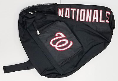 #ad Washington Nationals Premium Backpack Heavy Duty Sling Design Nylon Baseball