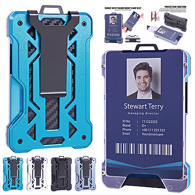 #ad Men#x27;s Aluminum Alloy Slim RFID Blocker Card Holder Credit Card Metal Wallet Gift