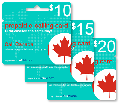#ad Cheap International calling card for Canada with emailed PIN