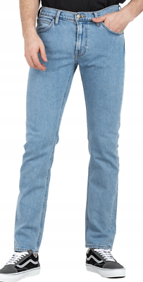 #ad Lee jeans mens Daren regular waist slim leg stretch #x27;Ocean Mid#x27; SECONDS L59