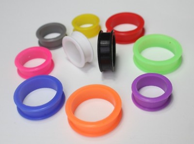 #ad 1x 22 76mm Large Sizes Silicone Gauges Earring Flesh Tunnel Ear plug Expander