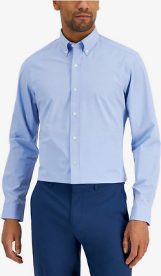 #ad CLUB ROOM Mens Dress Shirt Slim Fit Blue Size Medium 15 15½ $60 NWT