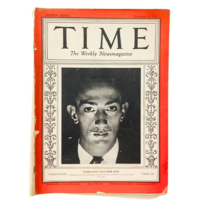 #ad VTG Time Magazine December 14 1936 Vol 28 No. 24 Surrealist Salvador Dali