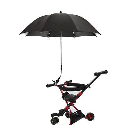 #ad Pram Parasol with Clamp Buggy Umbrella Adjustable Clip on UV Protection...