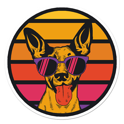 #ad Retro Chihuahua Glasses Vinyl Decal Sticker ebn7586