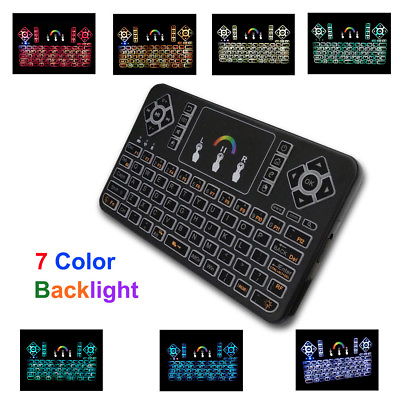 #ad Mini Color RPG Backlight USB Wireless Keyboard Touchpad Mouse Remote Control NEW