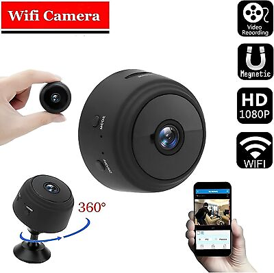 #ad Mini Wireless Hidden Spy Camera Wifi IP Home Security 1080P HD Night Vision Cam