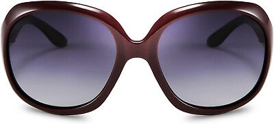 #ad FEISEDY Fashion Oversized Polarized Women Sunglasses TAC Lenses B2434 Red Frame