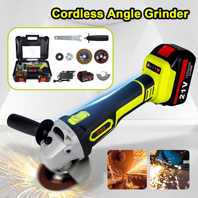 #ad 115mm Cut‑Off Brushless Angle Grinder 21V 1000W Power Cutting Tools Set 12000RMP $61.99