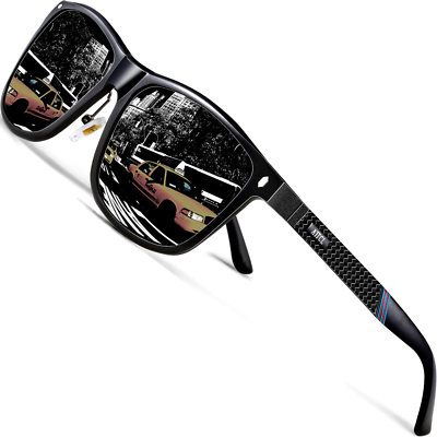 #ad Male Retro Driving Polarized Sunglasses for Men Al Mg Metal Frame Ultra Light