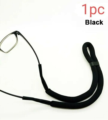 #ad Sunglasses Floating Neck Cord Strap Eyeglasses Retainer Lanyard Holder Black.