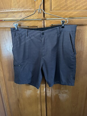 #ad Men’s Dark Gray Polyester Lightweight Shorts Sz 38