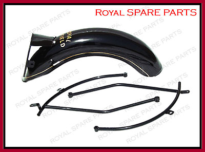 #ad Fit For Royal Enfield 1950s Complete Rear Mudguard And Number Plate With Fixing