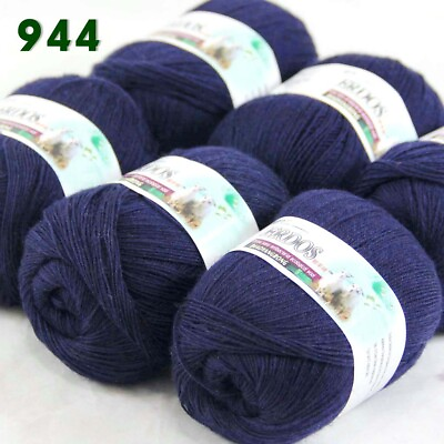 #ad Sale 6 Skeinsx50g LACE Soft Acrylic Wool Cashmere hand knitting Crochet Yarn 944