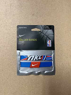 #ad Nike NBA Oklahoma City OKC Thunder Reversible Baller Bands One Pair Size XL XXL