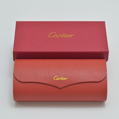 #ad Cartier Sunglasses Round Hard Case w Cleaning Cloth amp; Box