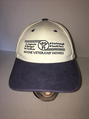 #ad Maine Veterans Home White Snapback Adult Hat Nissan Cap