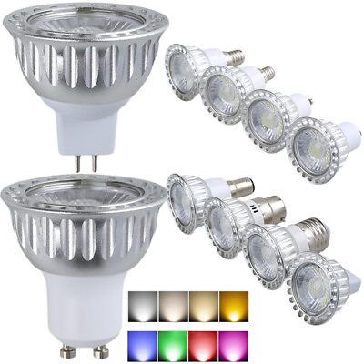 #ad LED COB Spotlight Bulbs 5W Dimmable Lamp GU10 MR16 GU5.3 AC 220V 240V DC 12V 24V