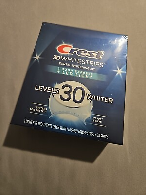 #ad Crest 3D White Strips 1 Hour Express LED Light Whitening Kit Exp.2025