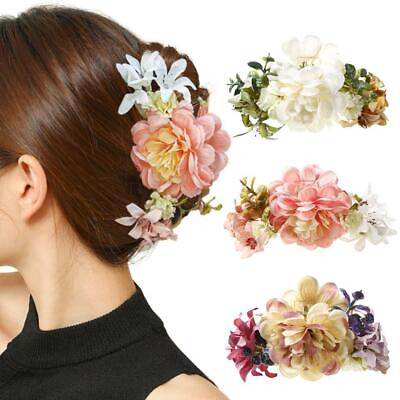 #ad Flower Hair Clip Claws Crab Thick Barrettes Hairpins Fashion Hair Accessories