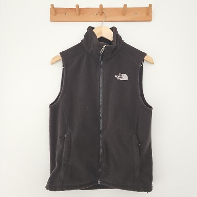 #ad The North Face Black Fleece Full Zip Vest Mens Size Small $19.99