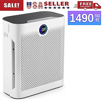 #ad Home True HEPA Air Purifier Large Room Air Cleaner for Allergies Baby Smoker Pet