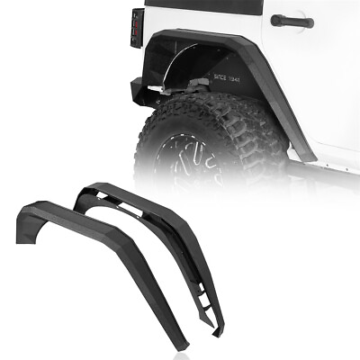 #ad Pair Armor Style Rear Fender Flares Steel Cover For 2007 2018 Jeep Wrangler JK