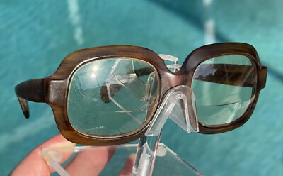 #ad Vintage AG Frame France Susie Women#x27;s Brown Jackie O Style Eyeglasses 52 20