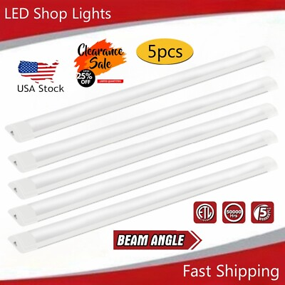 #ad 5 20PCS LED Shop Lights for Workshop Garage 4FT 44W 4840LM 6000K Daylight White