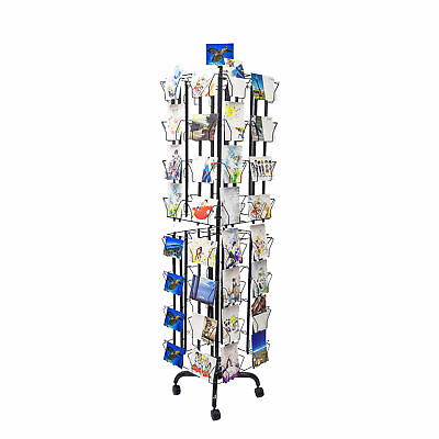#ad 64 Adjustable Pockets Display Rack 5x7 7x5 up to 11quot;W X 8quot;T Cards 1.2quot; D Pockets