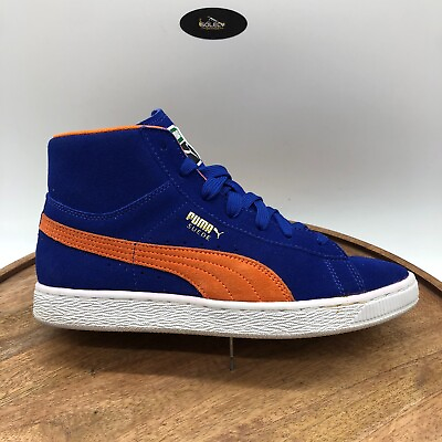 #ad Puma Suede Classic High Blue Orange Lifestyle Sneakers Shoes Mens US Size 6
