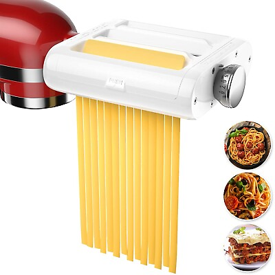 #ad Pasta Maker Attachment for Kitchenaid Mixers Noodle Maker 3 in 1 Set of Pasta